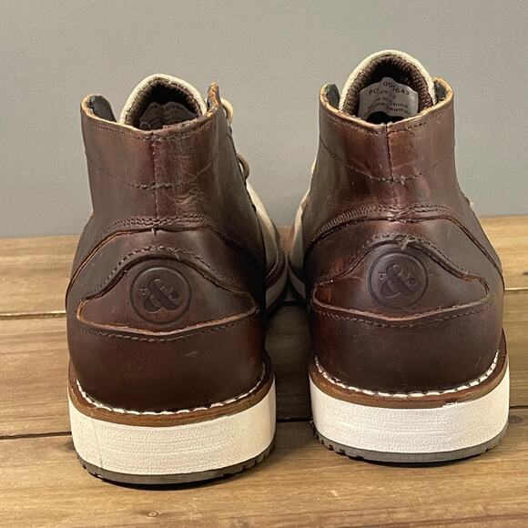 Thomas & Vine Men\'s Theo Chukka Boots Size 12 Brown Leather Canvas Lace Up main image 12